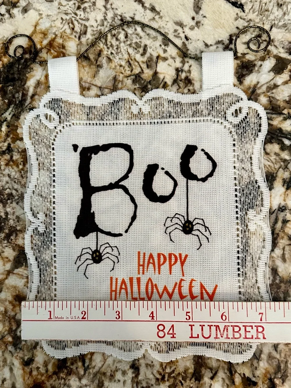🎃 Happy Halloween & Boo 🕷️ Lace Signs